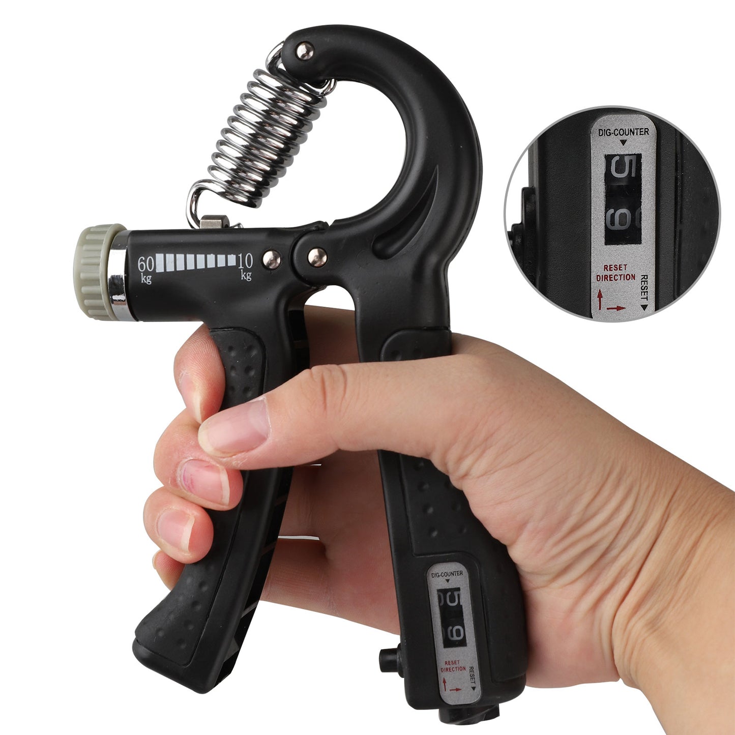 Face Value Adjustable Hand Gripper 10KG to 60KG – Finger & Grip Strengthener