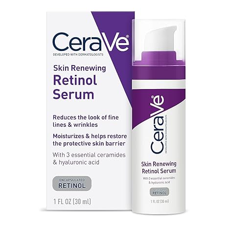 CeraVe Anti-Aging Retinol Serum: Smooth & Brighten with Retinol & Hyaluronic Acid | 1 oz