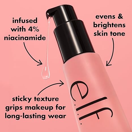 e.l.f. Power Grip Primer with 4% Niacinamide – Hydrating, Gel-Based, Vegan & Cruelty-Free