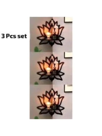 Lotus Shaped Wooden Wall Shelf – Trending Corner Shelf for Plants & Home Decor