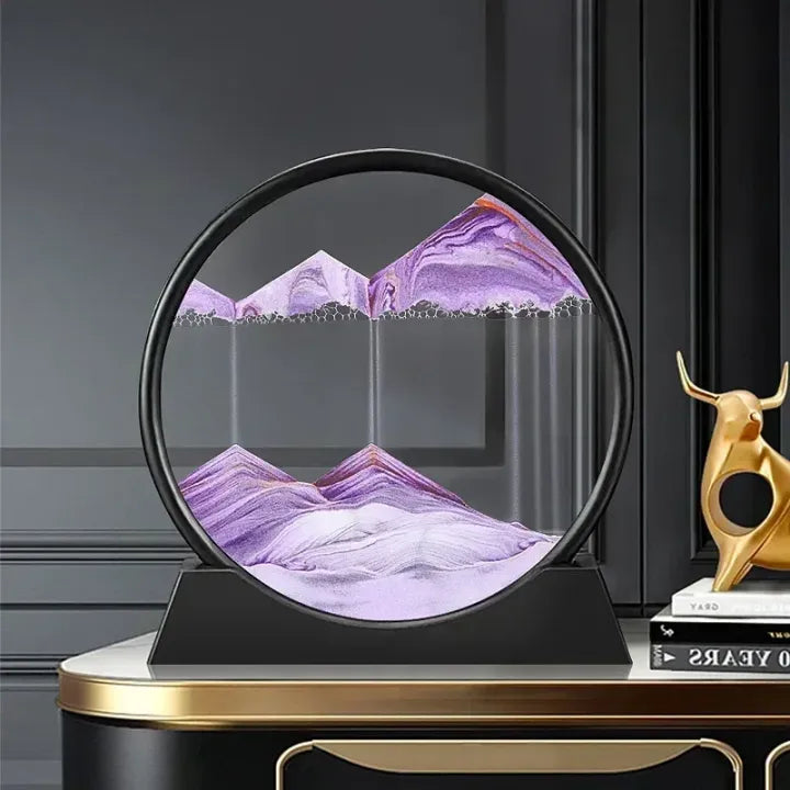 3D Moving Sand Art – Round Glass Deep Sea Sandscape Hourglass